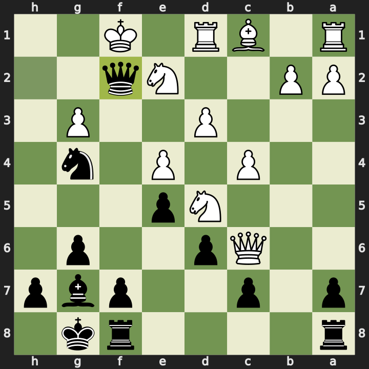 16...Qxf2# Checkmate