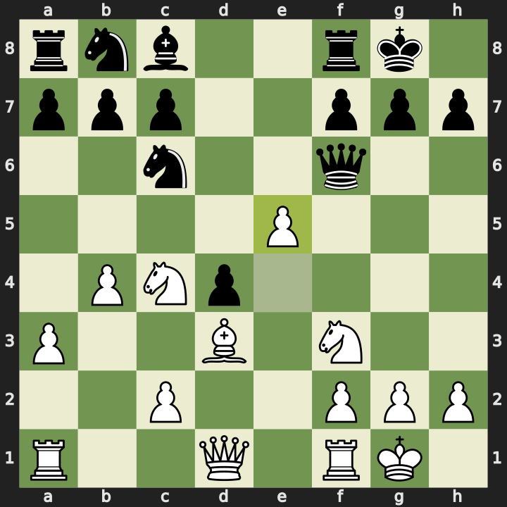 After 14. e5