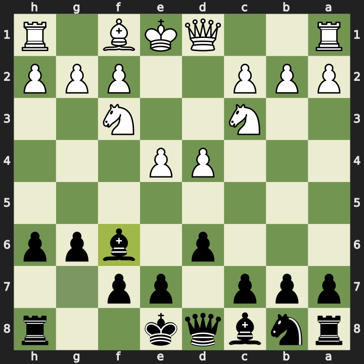 After 6...Bxf6