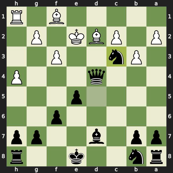 After 18...Nc3+