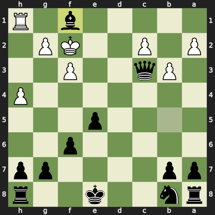 After 21...Bxf1