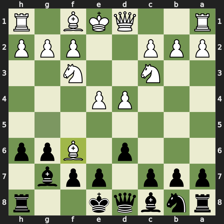 After 6. Bxf6