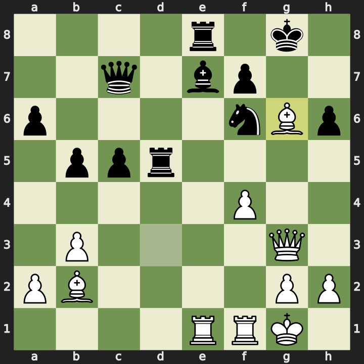 After 23. Bxg6