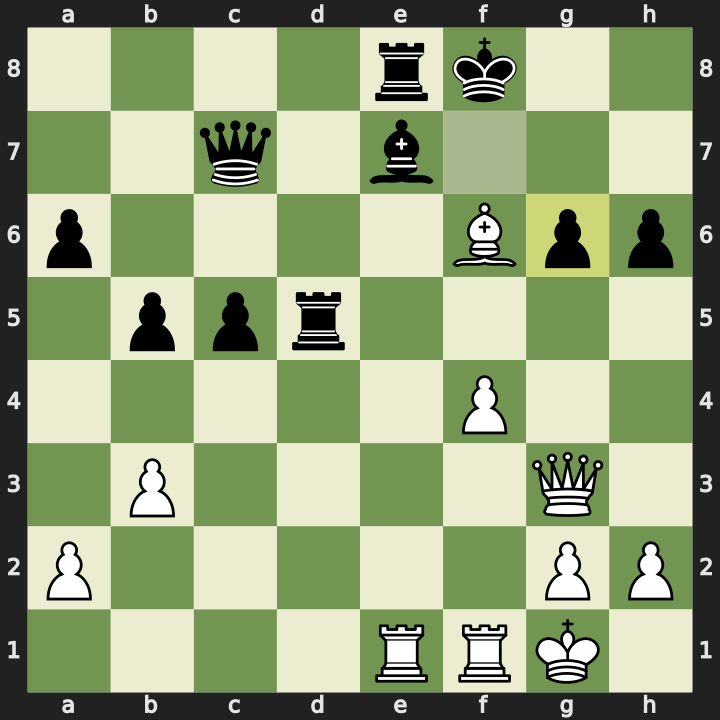 After 24...fxg6