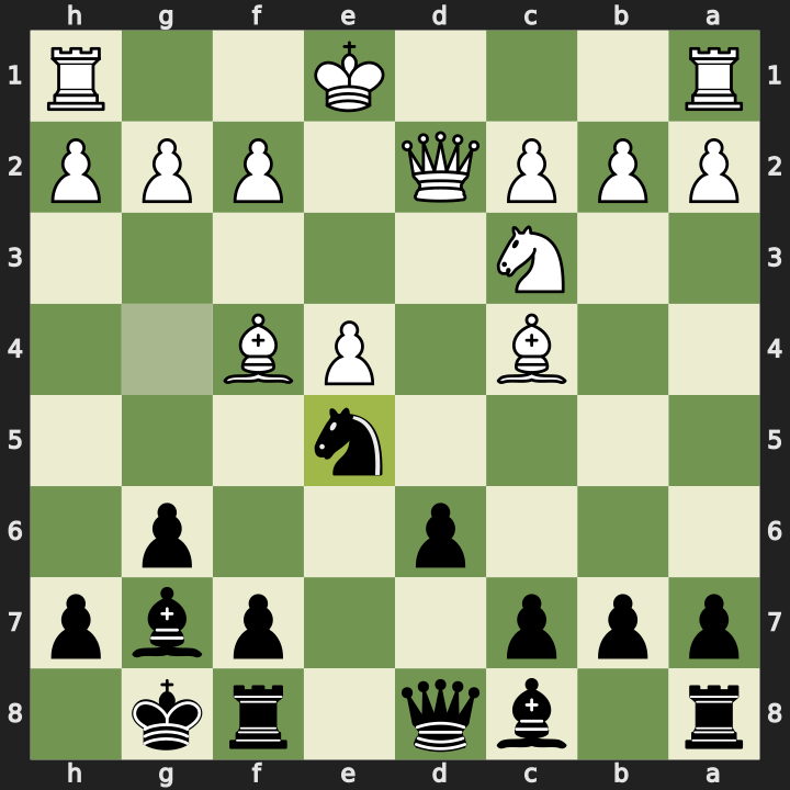 After 10...Nxe5