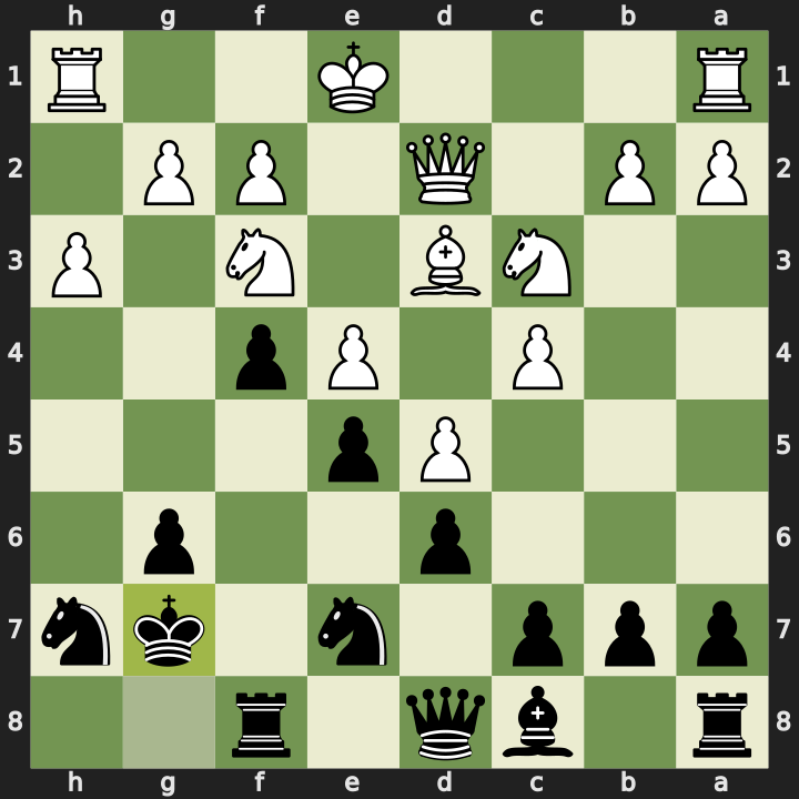After 13...Kxg7