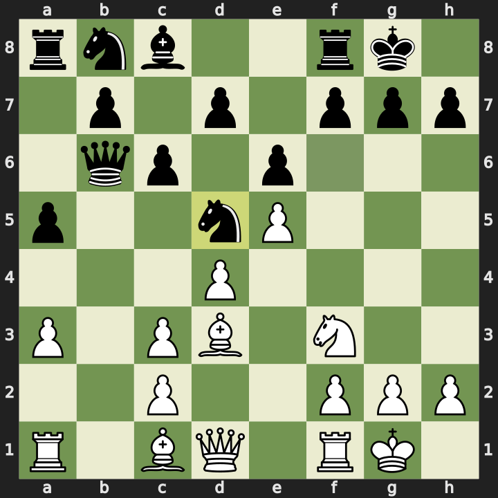 Position after 9...Nd5, White to move