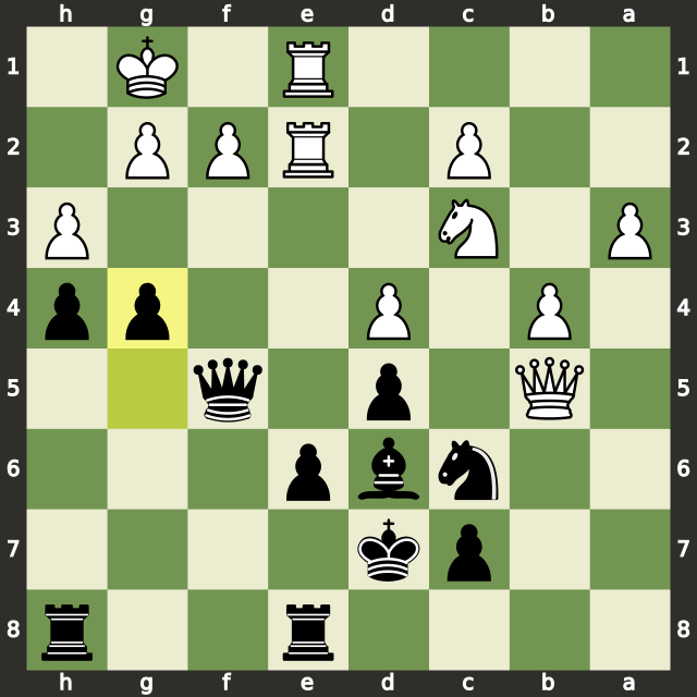 Battery mate as Black: Bd6, Qf4, Qh2#