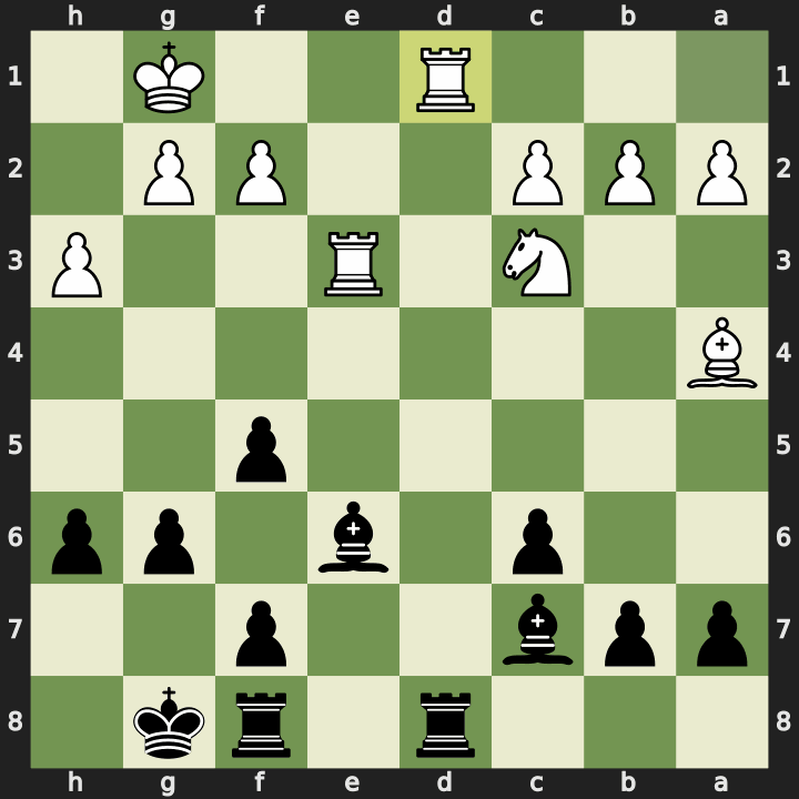 Engine line winning the knight after 18.Rd1