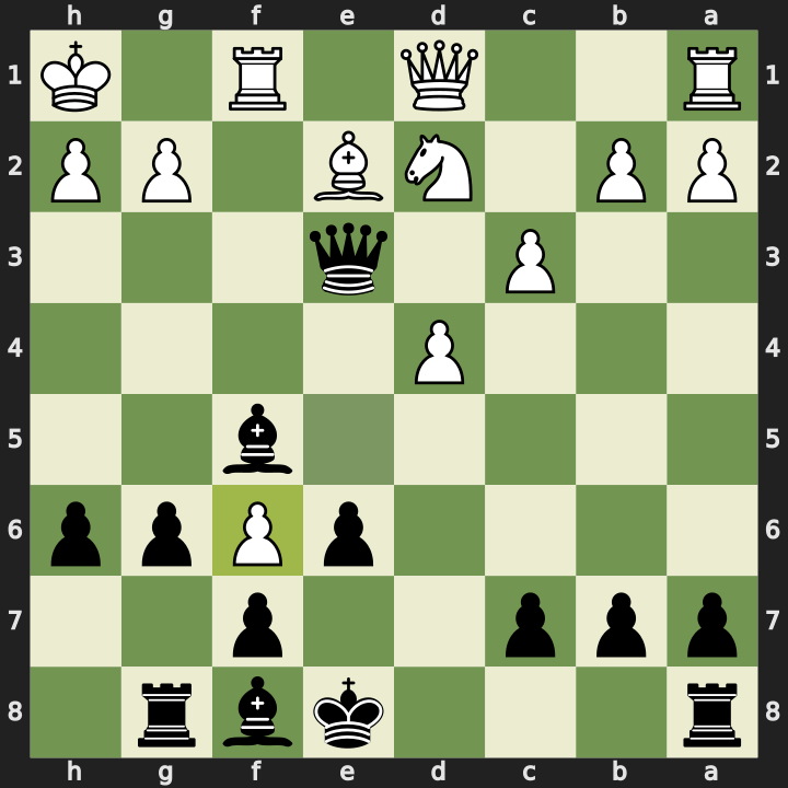 After 16. exf6, Black to move