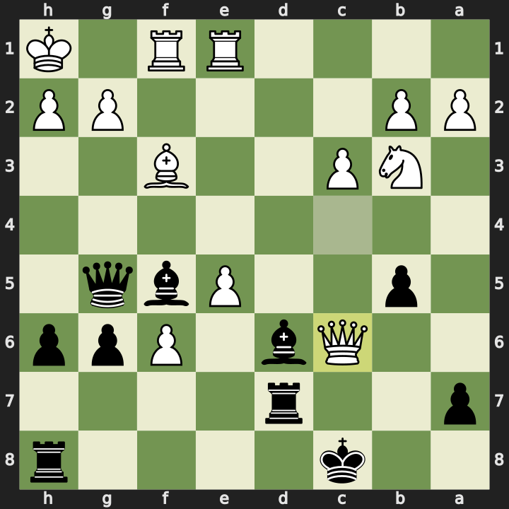 After 24. Qxc6+, Black to move