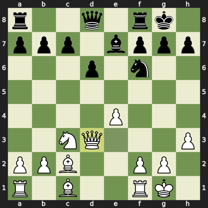 After 13. Qd3