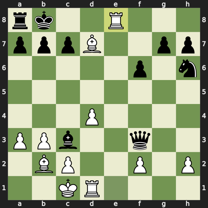 After 20. Rxe8 checkmate