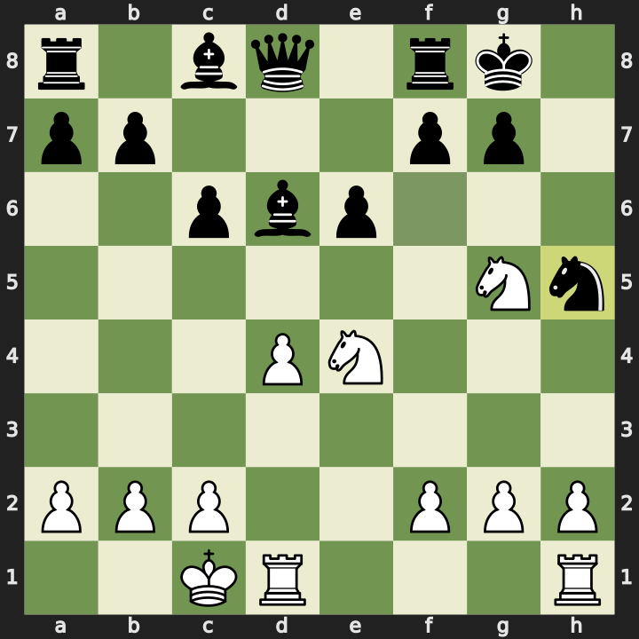 After 15...Nxh5