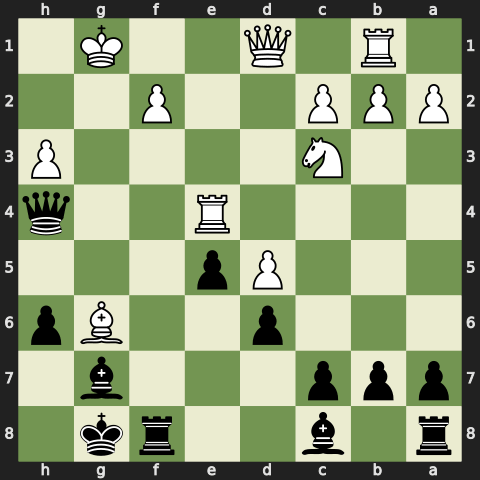 Engine line: 18...Qxf2+ winning material and mating