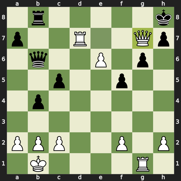 Final position after 28. Qg7#