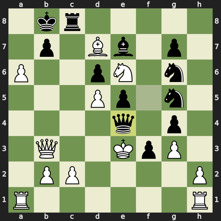 Position after 28...Qe4+