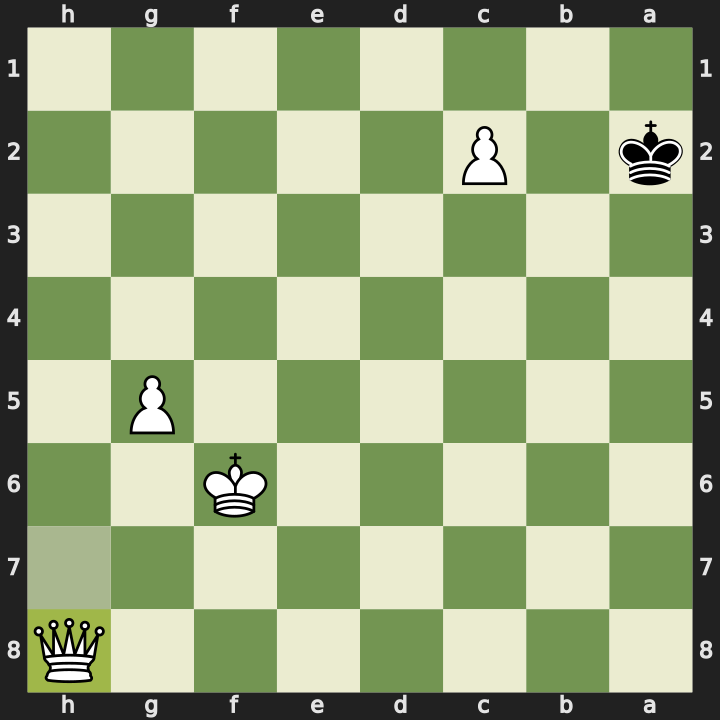 Final position after 51. h8=Q