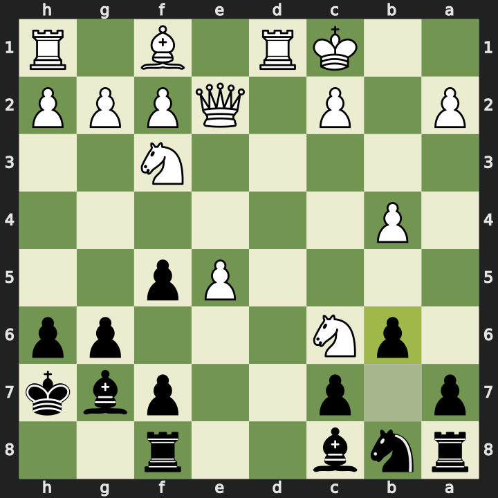 Final position after 14...b6