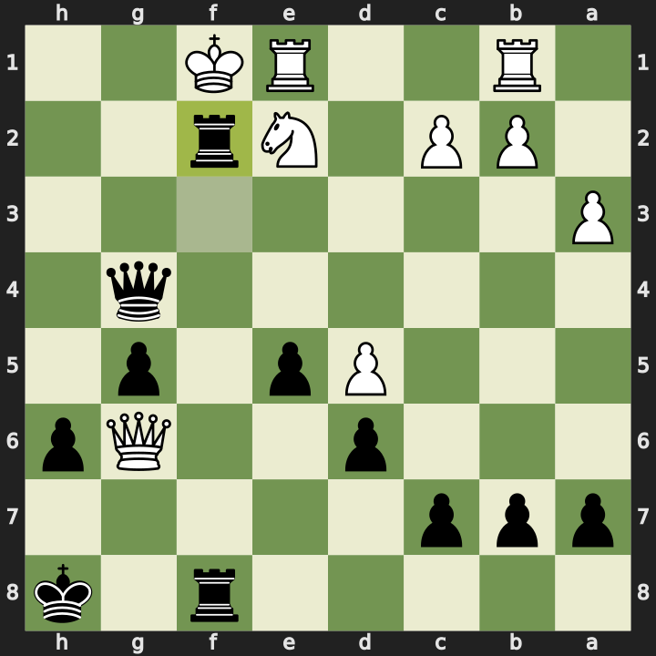 Final position after 30...Rxf2#