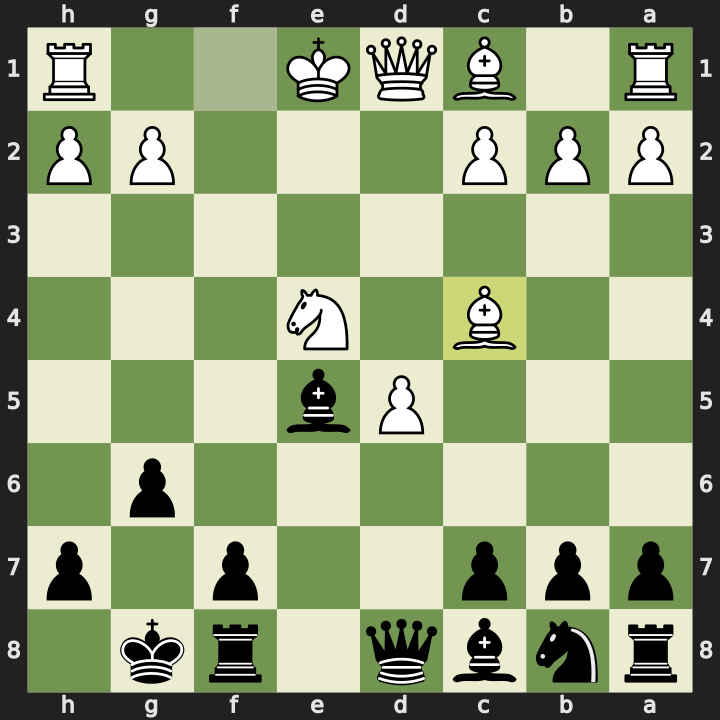 Position after 10.Bc4, Black to play