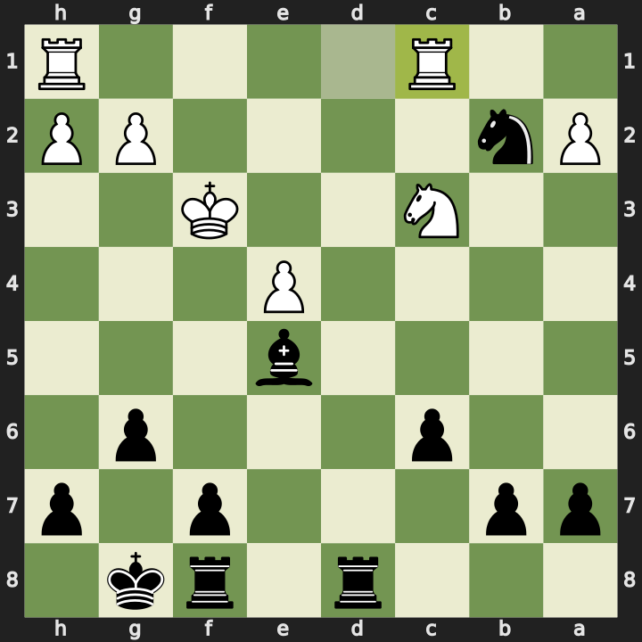 Position after 21.Rc1, Black to play
