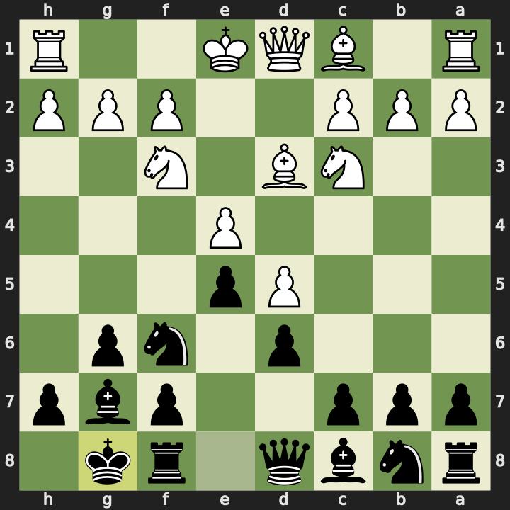 Position after 6.d5, Black to play