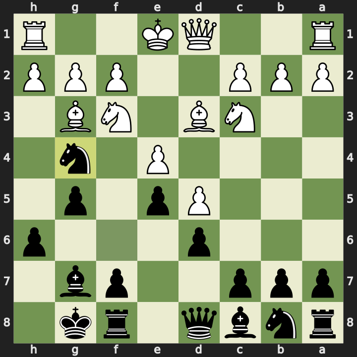 Position after 9.Bg3, Black to play