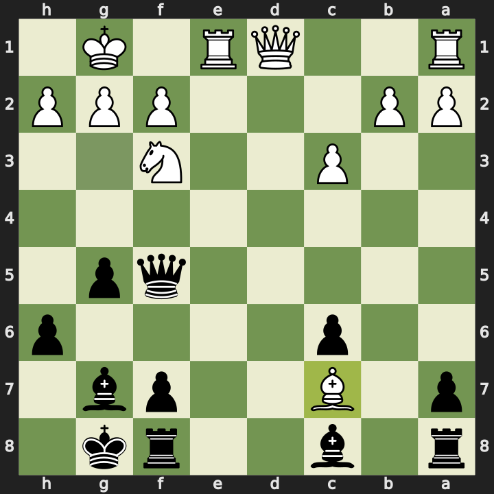 Position after 17.Bxc7, Black to play