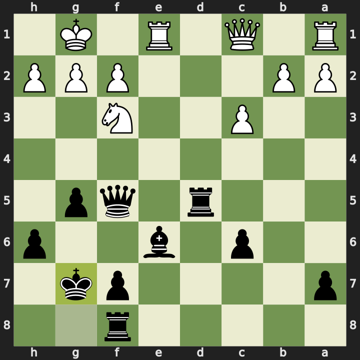 Position after 20...Kxg7, White to play