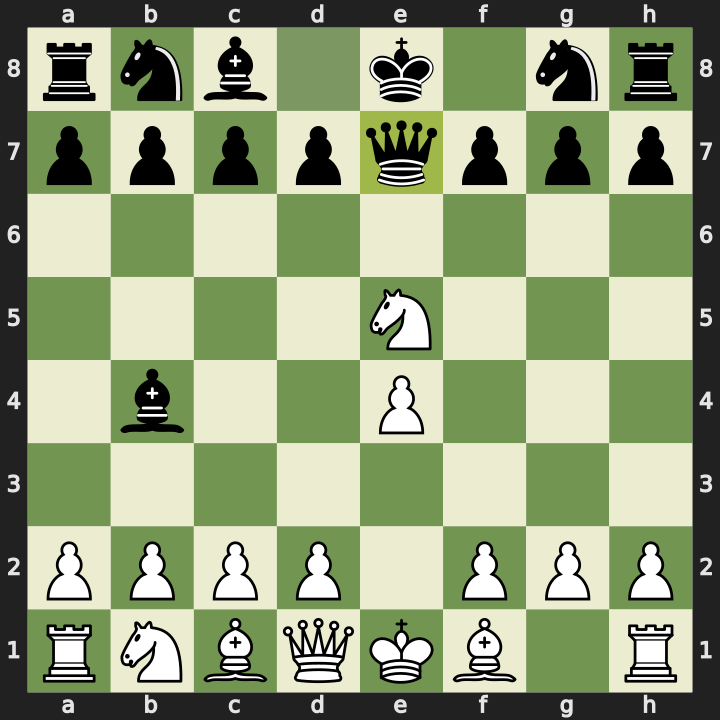 Position after 3...Qe7, White to play