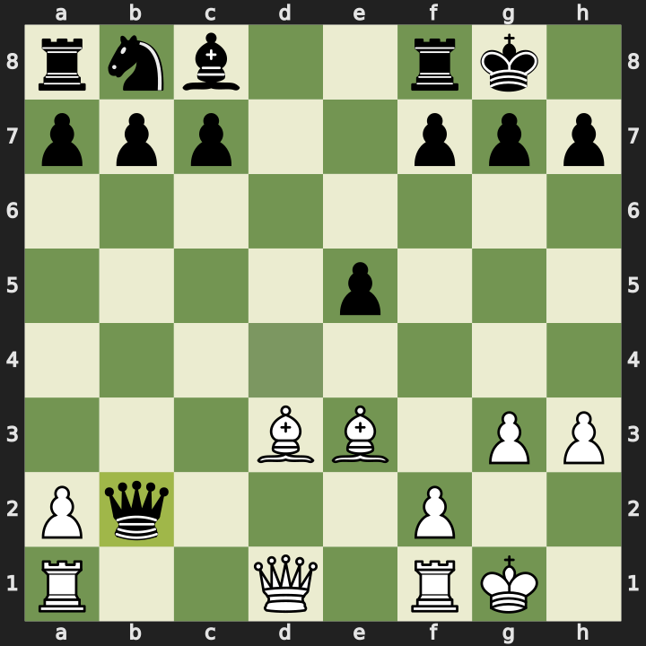 Position after 14...Qxb2, White to play